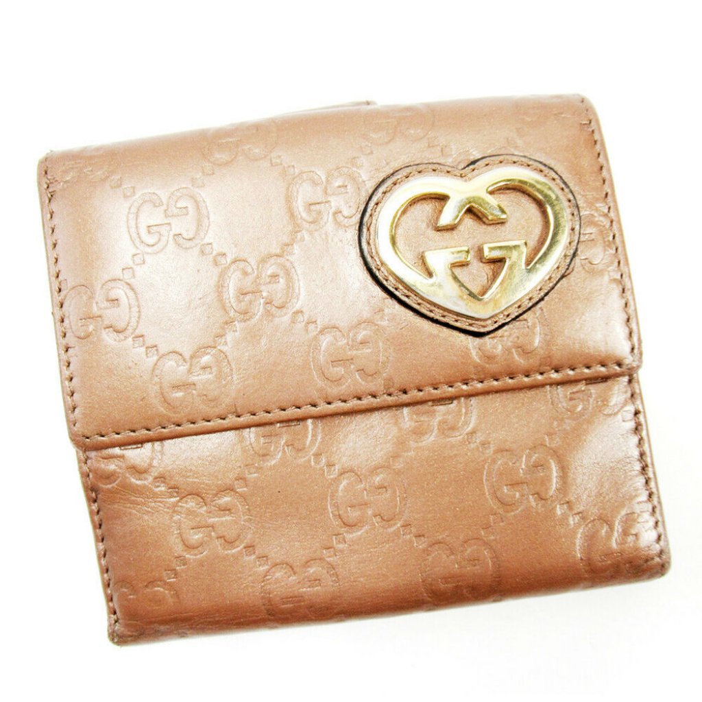 Gucci W Hook Purse Gutchishima Pink Leather Auth Used